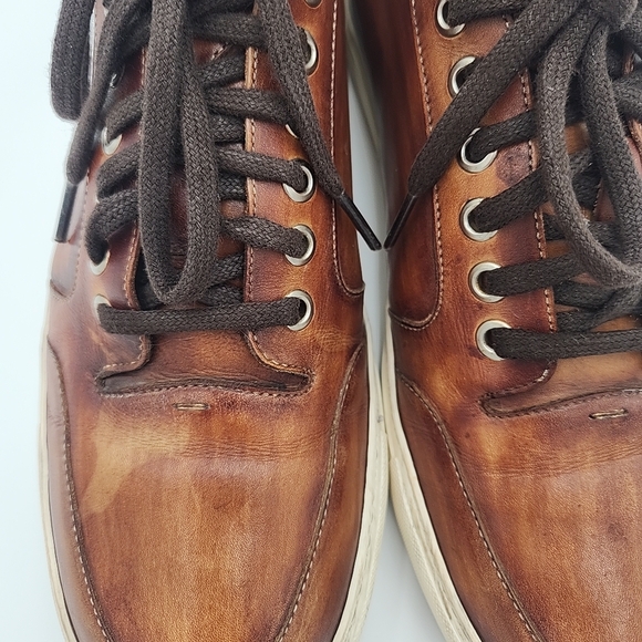 Magnanni Brown Leather Sneakers - Picture 1 of 9